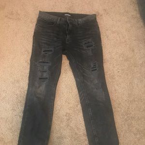 Black ripped express jeans